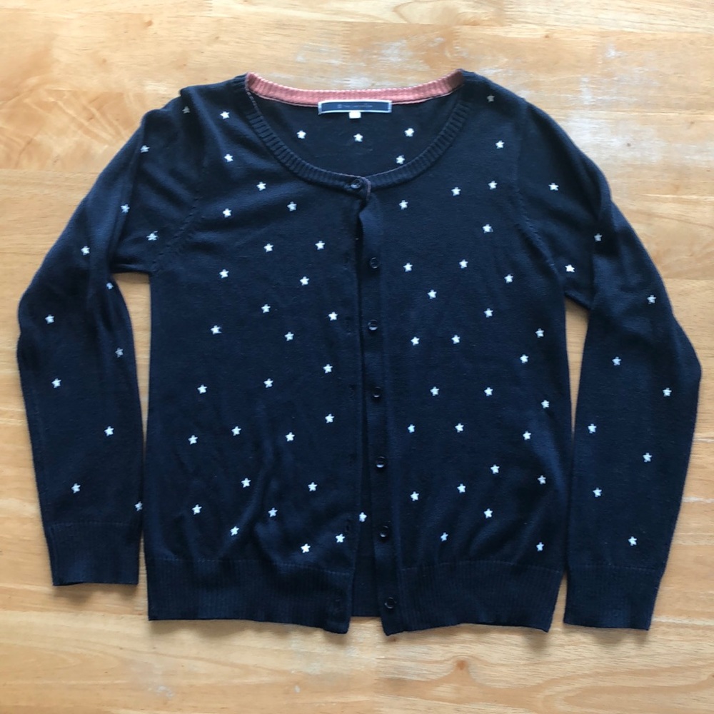 Star-Print Navy Sweater-From Japan